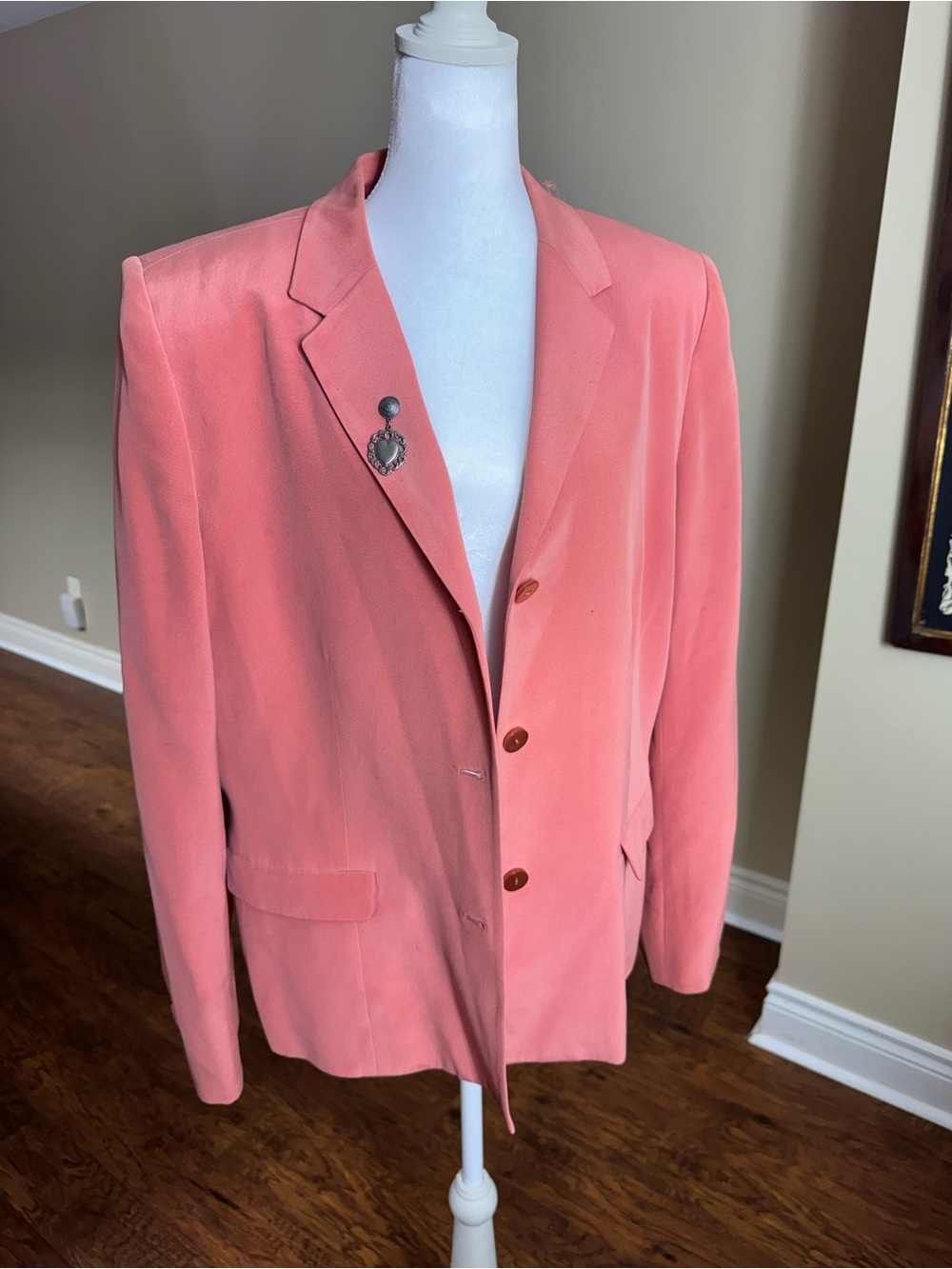 Vintage Josephine chaus coral pink oversized blazer 16